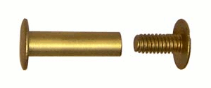 1/2" Aluminum Screw Posts in Antique Brass <span style="color: #177ddd; font-weight: bold;">(100 Sets)</span>