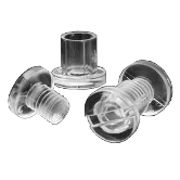 3/16" Clear Plastic Screw Posts <span style="color: #177ddd; font-weight: bold;">(100 Sets)</span>