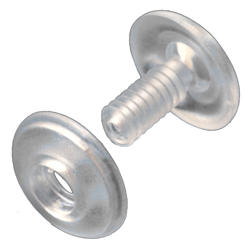 0.020" Ultra-short Clear Plastic Screw Posts <span style="color: #177ddd; font-weight: bold;">(100 Sets)</span>
