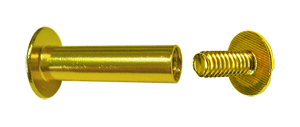 3/16" Aluminum Screw Posts in Gold <span style="color: #177ddd; font-weight: bold;">(100 Sets)</span>